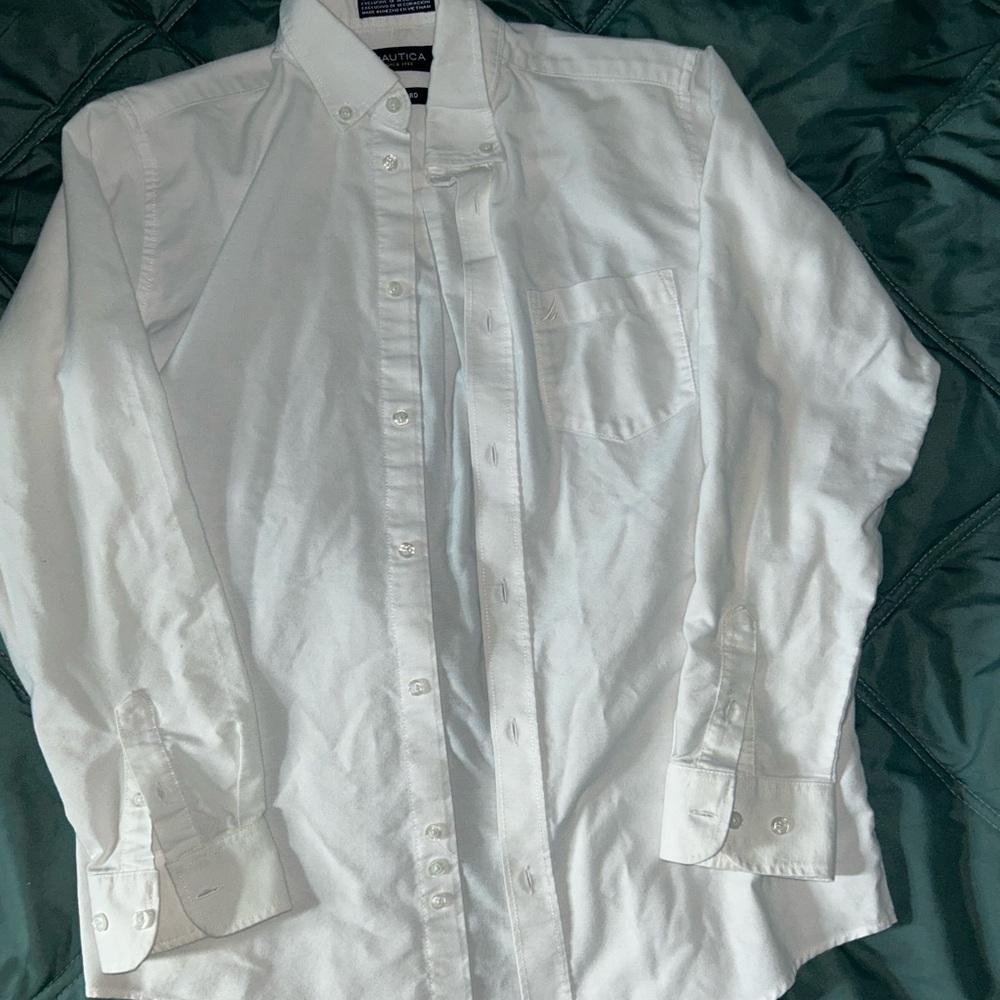 Nautica White Button Down Shirt wear w suit and tie or casual